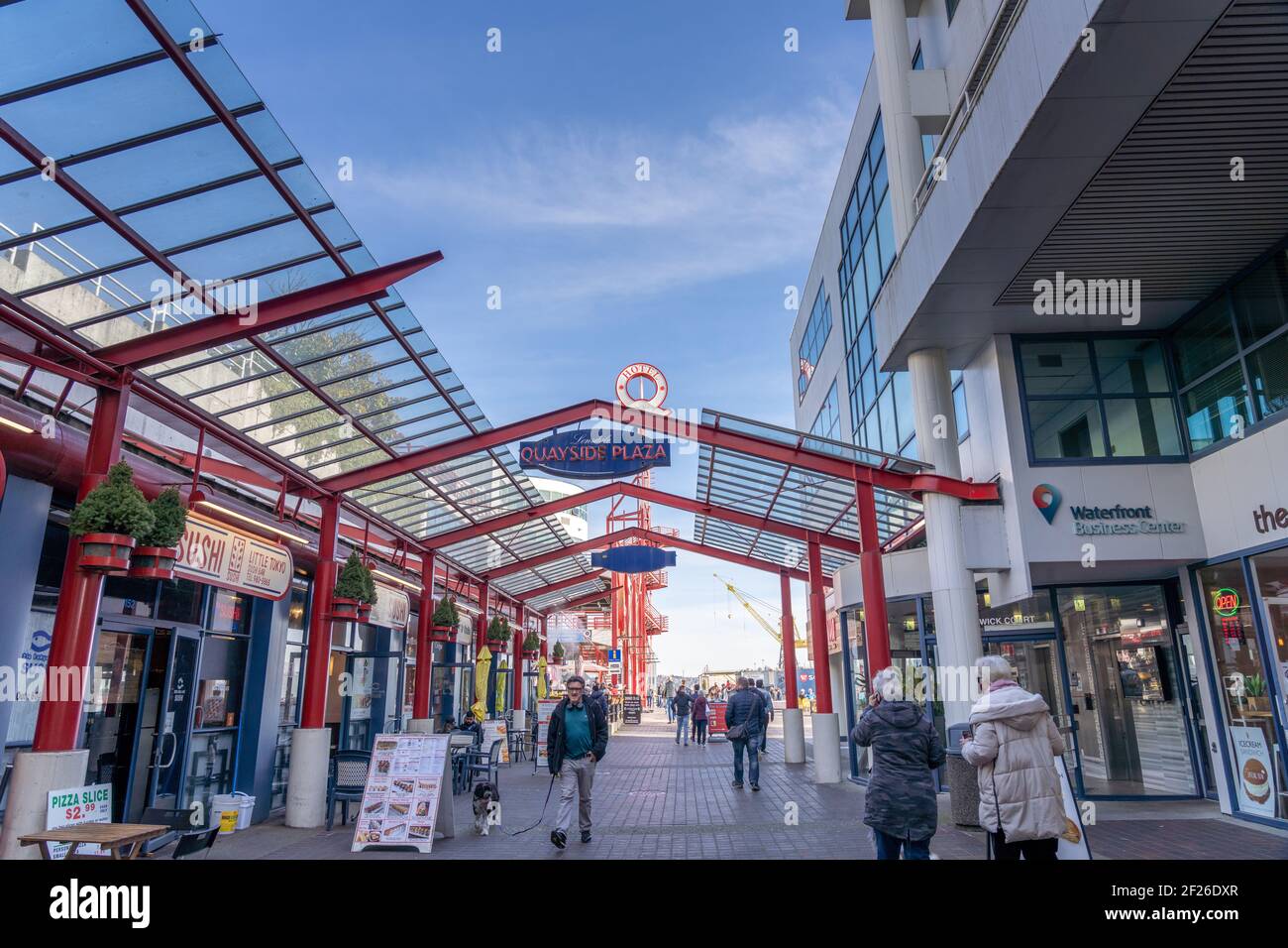 Lonsdale Quay Plaza Stock Photo Alamy