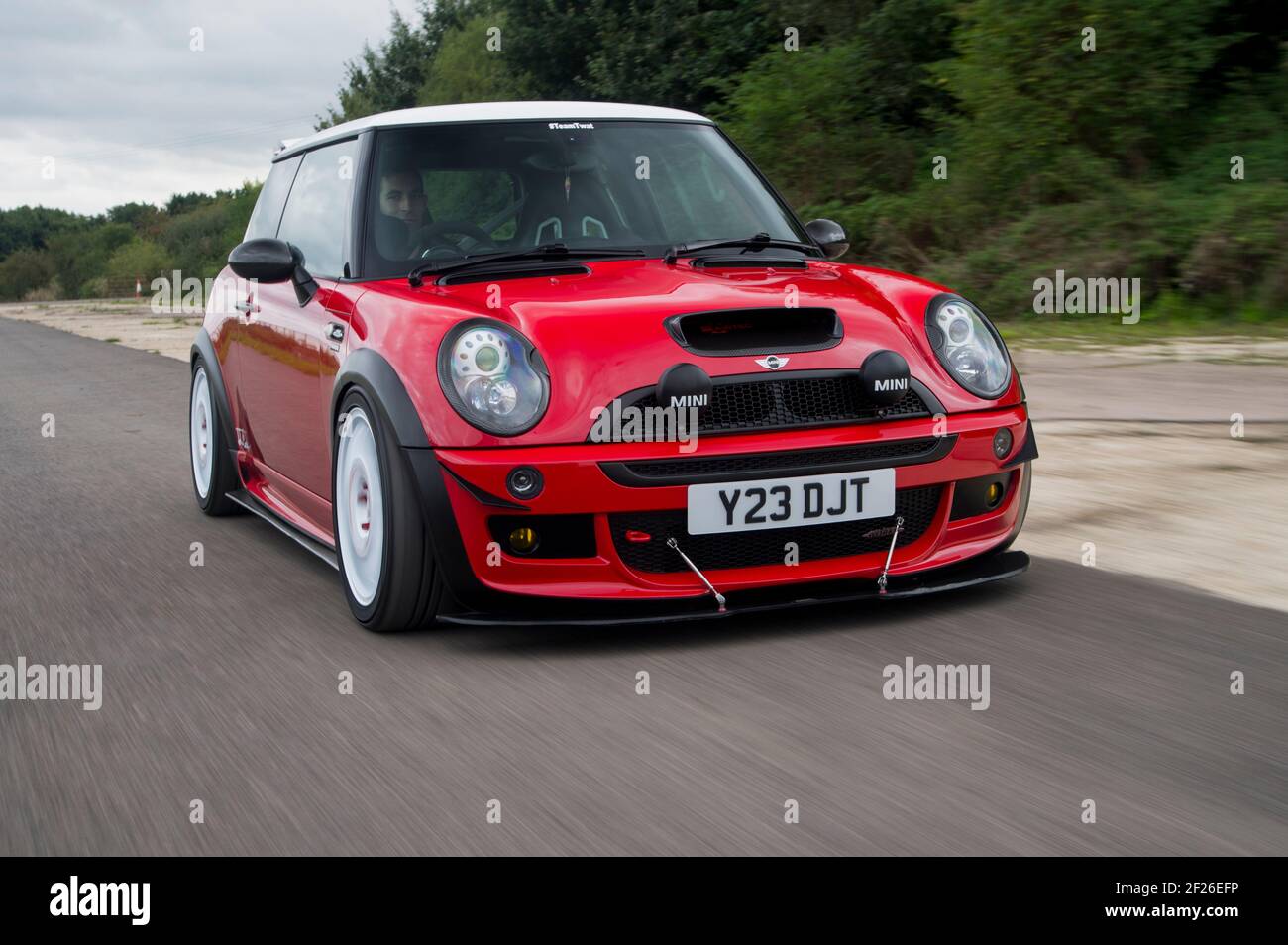 R53 Mini Cooper S, first generation BMW Mini with tuning modifications Stock Photo Alamy