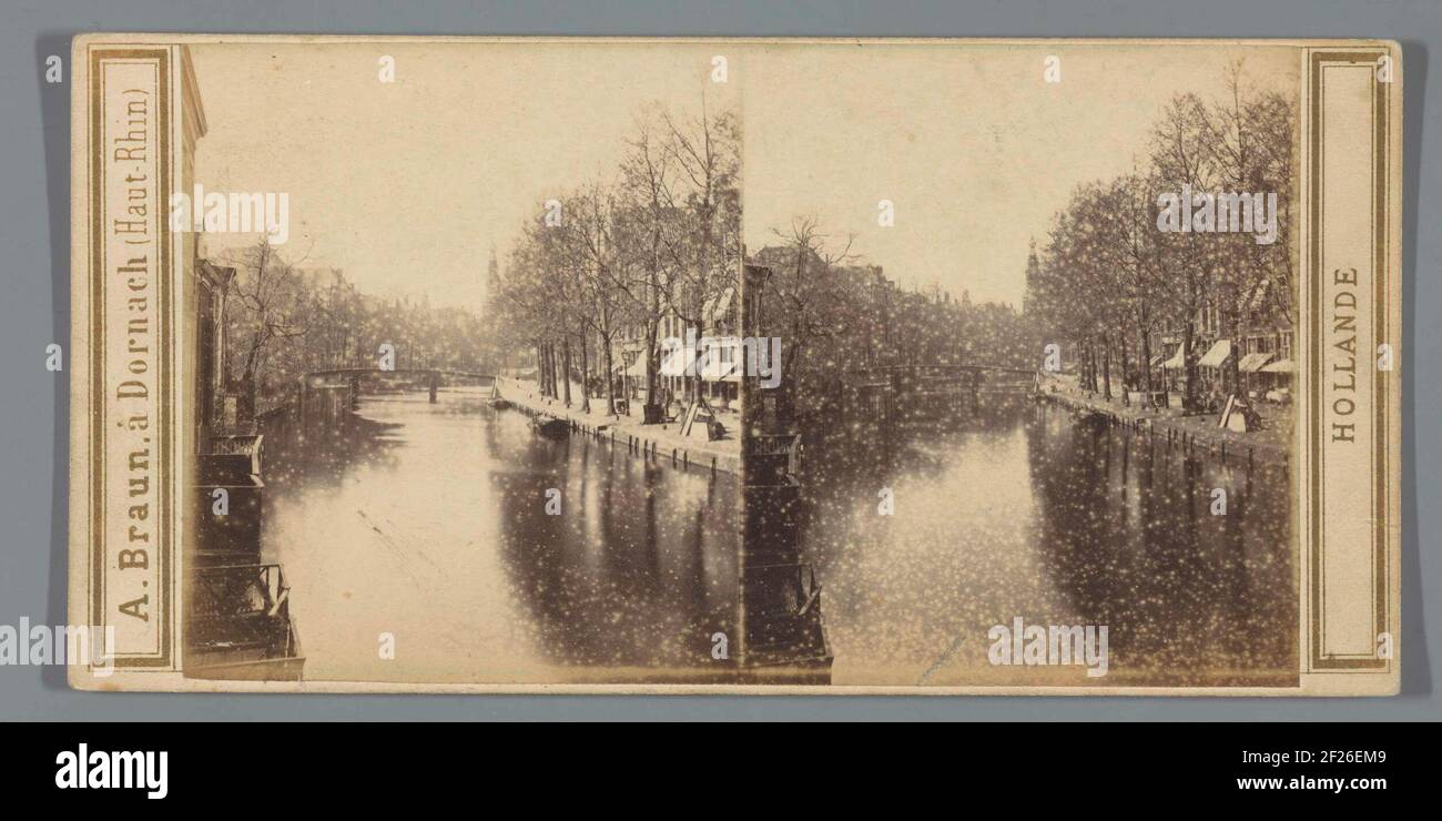 Leiden, Le Quai du Nouveau Rhin (new RHJN canal) .. Stock Photo