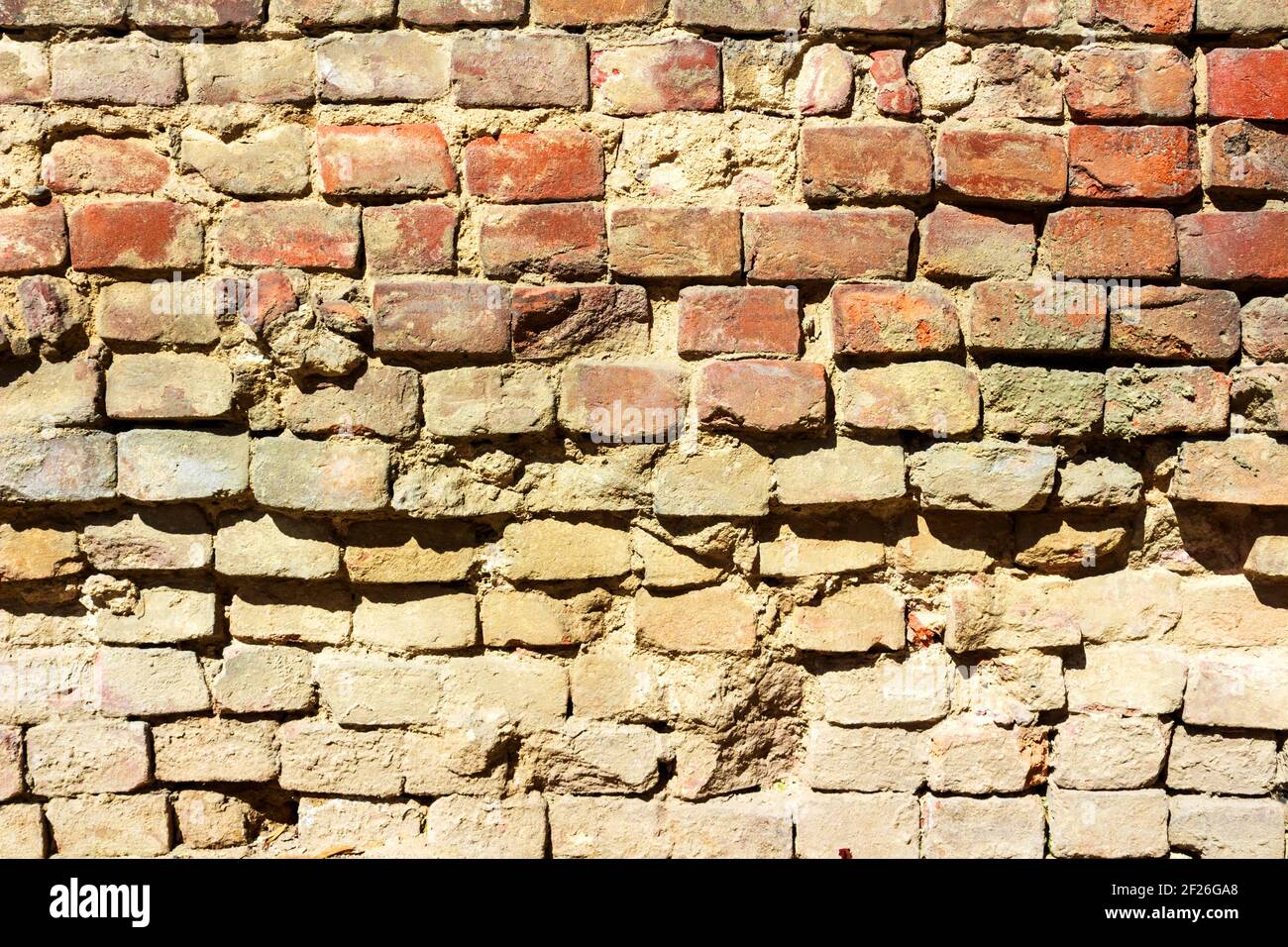 Old red brick vintage wall texture background Stock Photo - Alamy