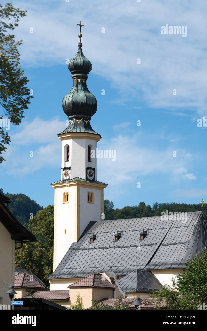 Church of Saint Giles in St Gilgen Stock Photo