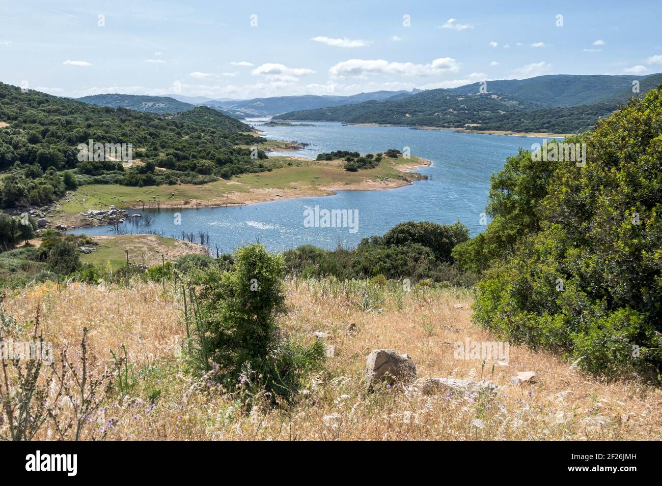 Lake Liscia in Sardinia Stock Photo