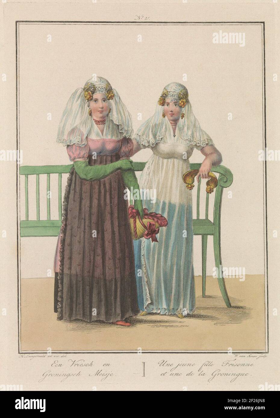A Frisian and a groning girl; A Vriesch and Groningen girl / Une Jeune