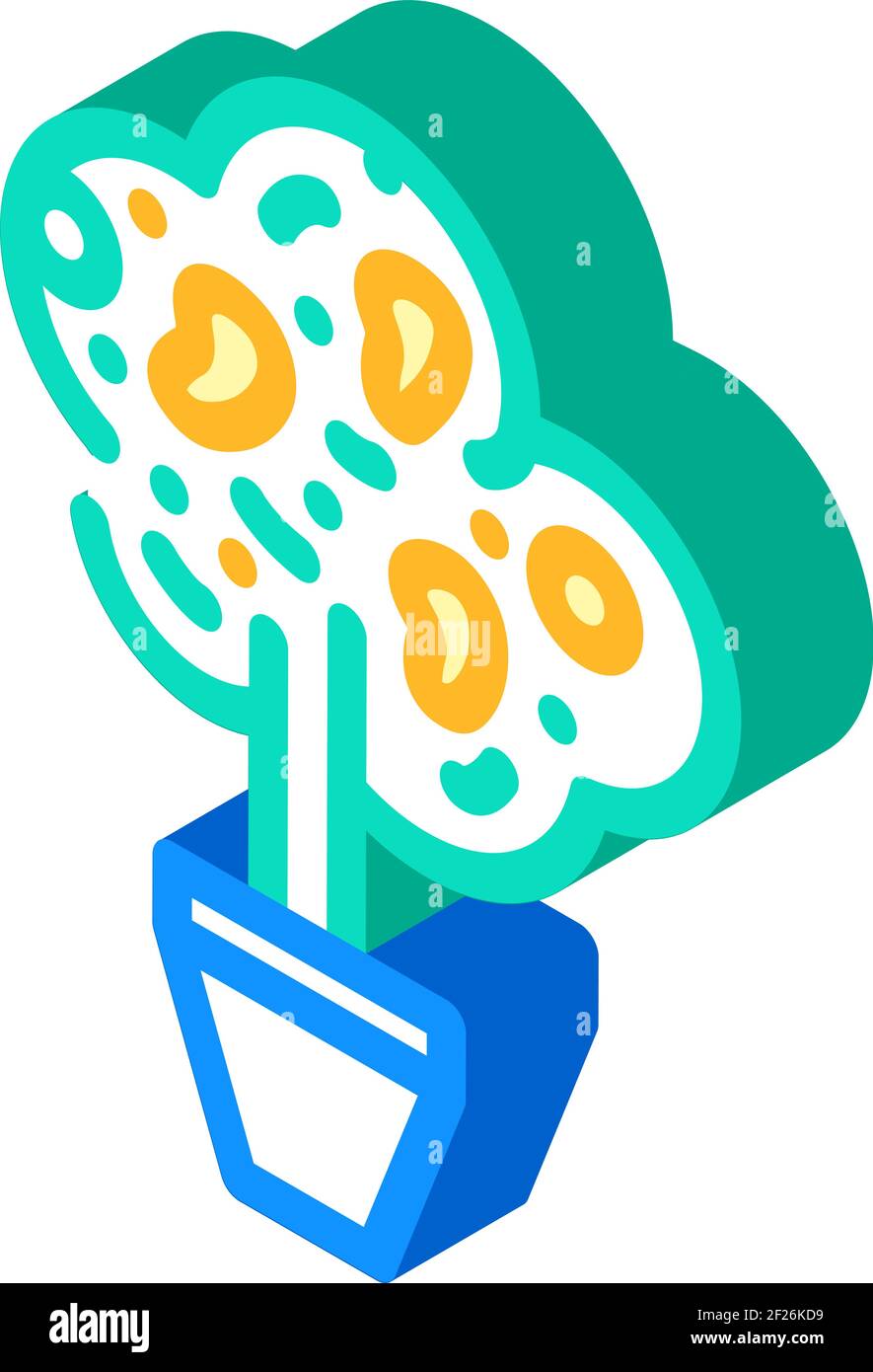 home tree mango isometric icon vector illustration Stock Vector Image ...