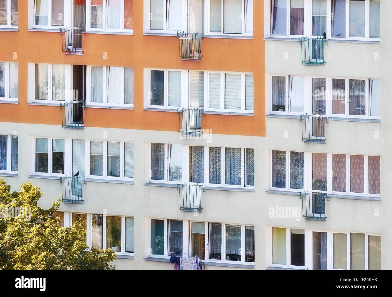 Facade of a residential building Stock Photo - Alamy