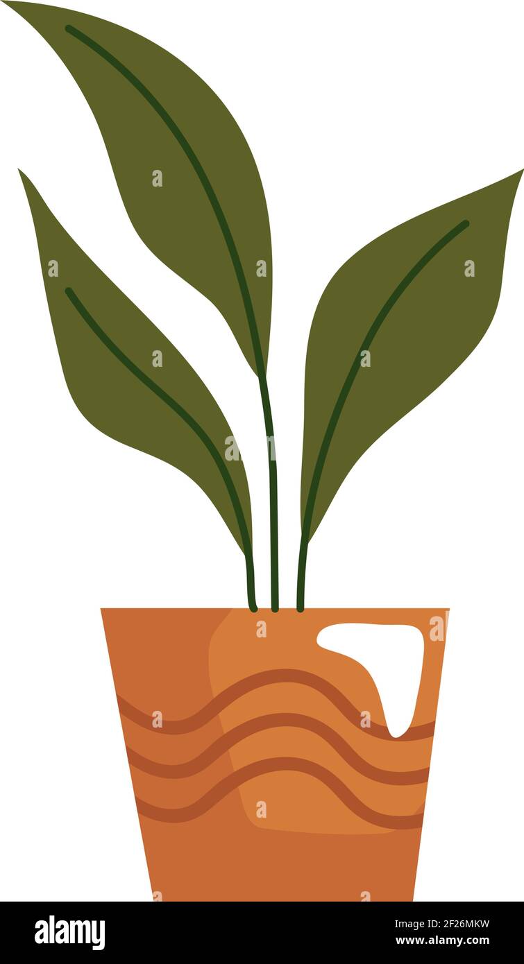 plant in pot Stock Vector Image & Art - Alamy