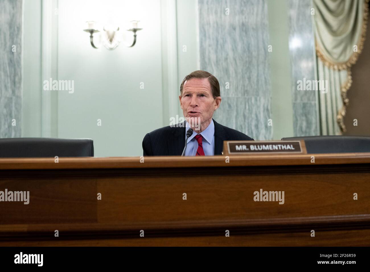 Senator Richard Blumenthal (DCT) during a confirmation hearing for
