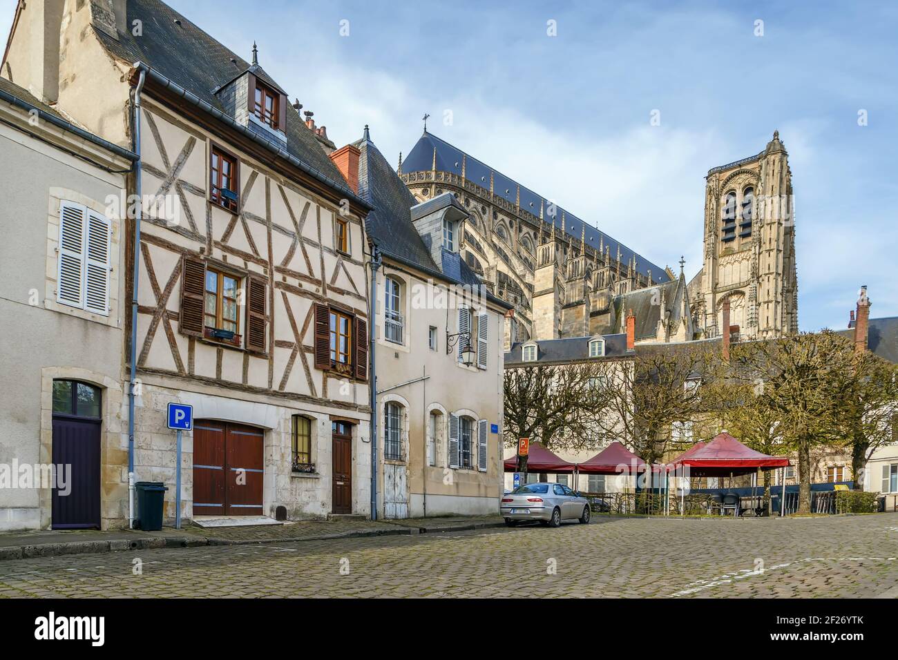 Street in Bourges, France Stock Photo Alamy