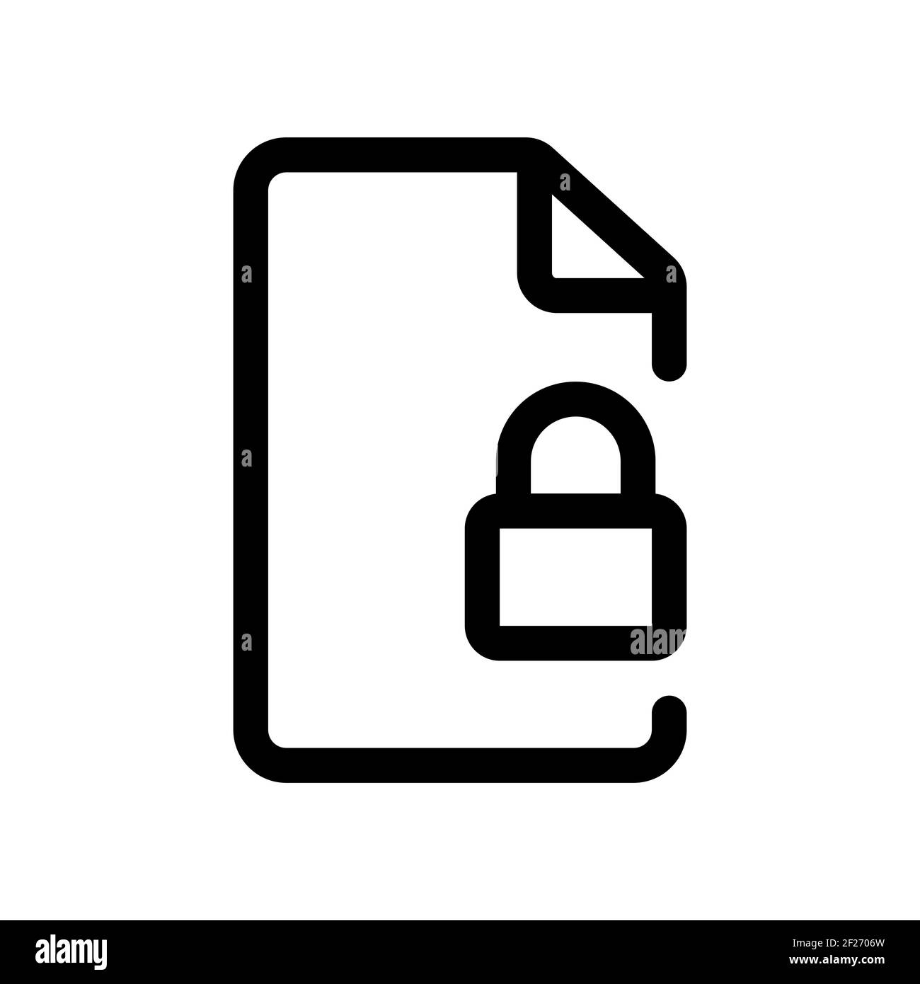 Document security icon file Black and White Stock Photos & Images - Alamy