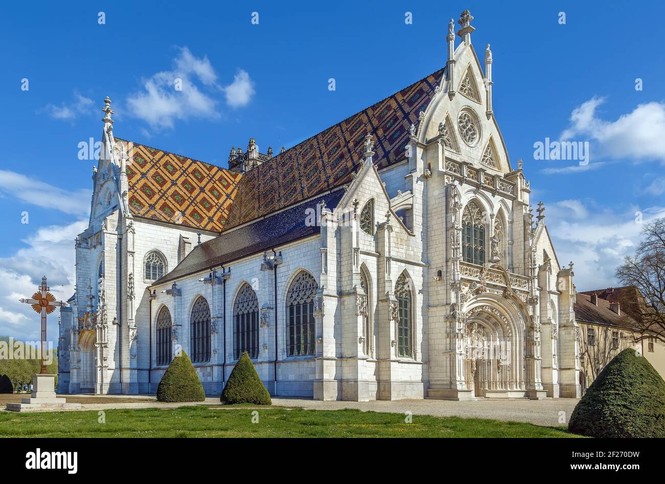 Royal Monastery of Brou, Bourg-en-Bresse, France Stock Photo