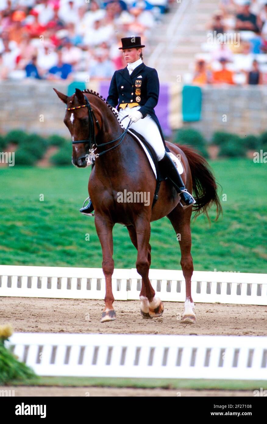 The Olympic Games, Atlanta 1996, Isabell Werth (GER) riding Nissan ...