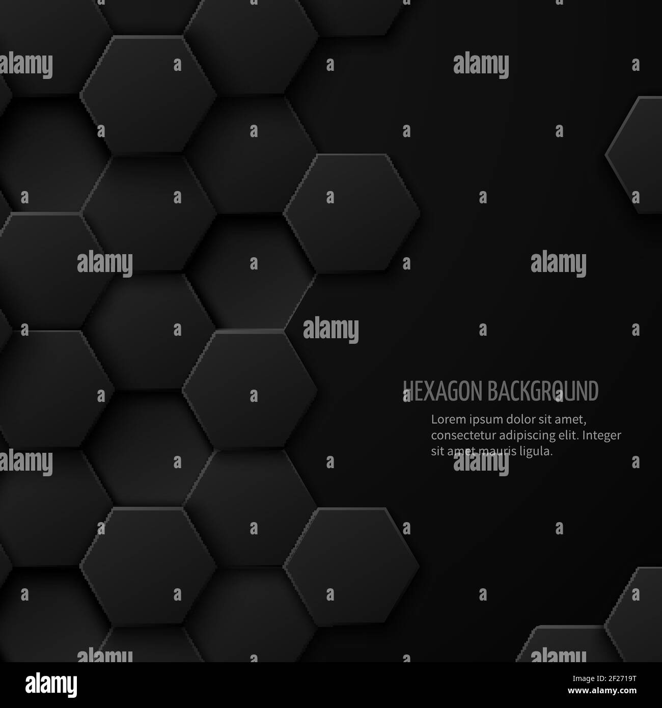 Carbon technology abstract background with space for text. Hexagon pattern geometric cover, vector illustration Stock Vector