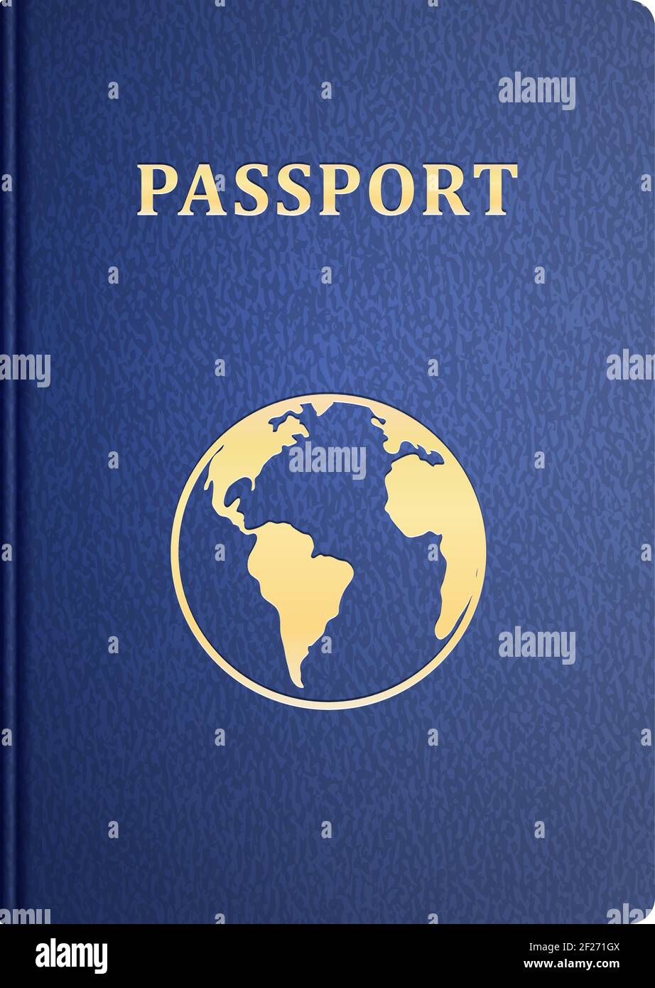 vector front cover of passport Isolated on white Stock Vector Image