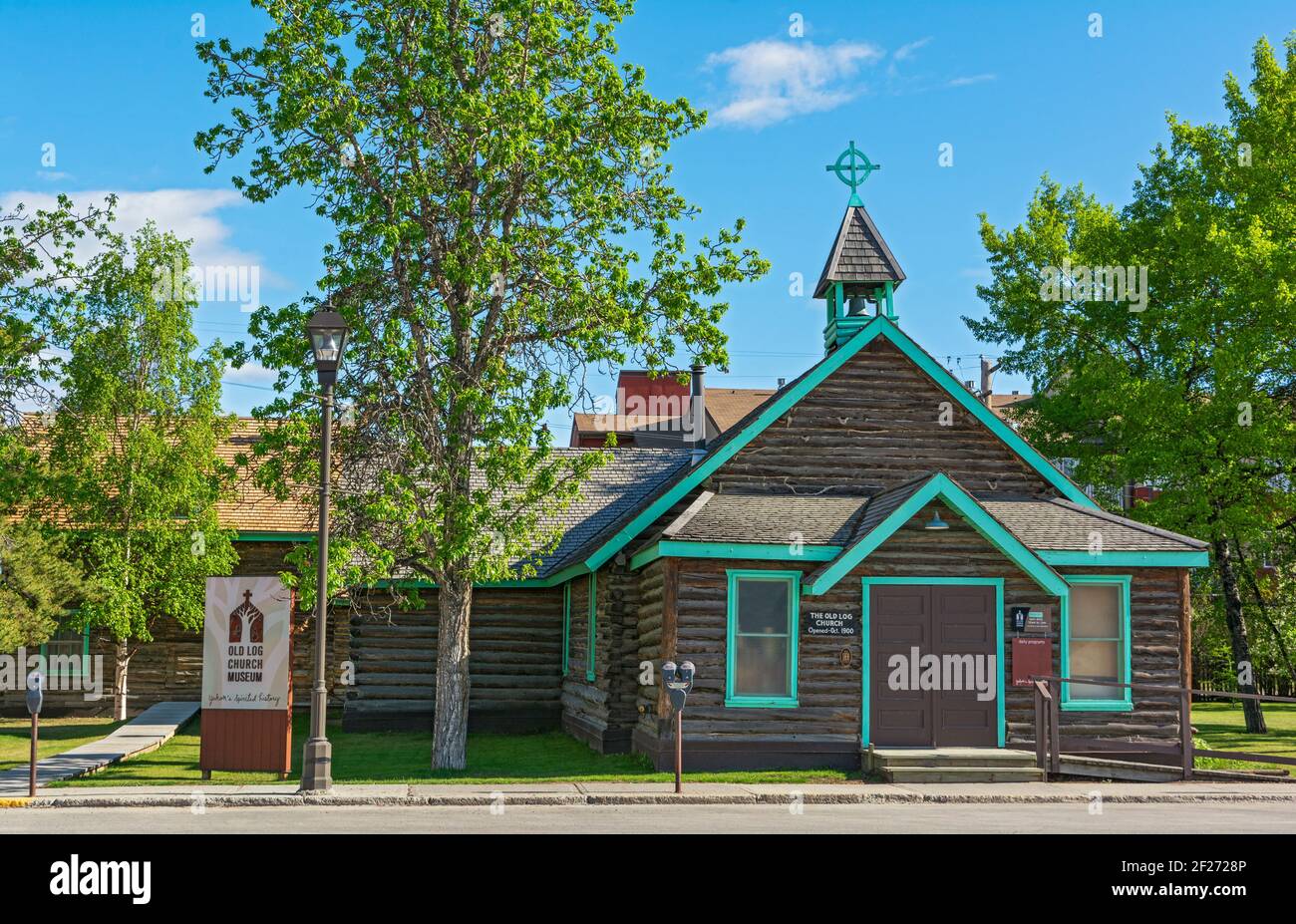 Canada, Yukon, Whitehorse, Old Log Church Museum, built 1900 as an ...