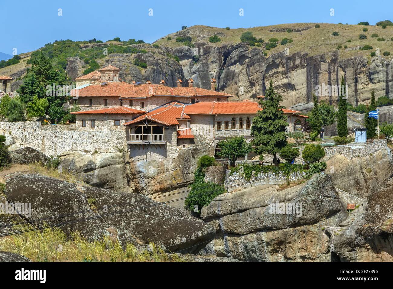 Monastery of the Holy Trinity, Meteora, Greece Stock Photo