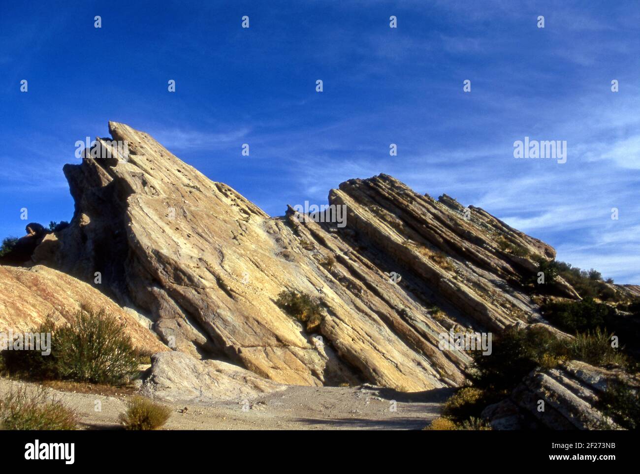 Vasquez Rocks in Agua Dulce in the Antelope Valley north of Los Angeles, CA Stock Photo