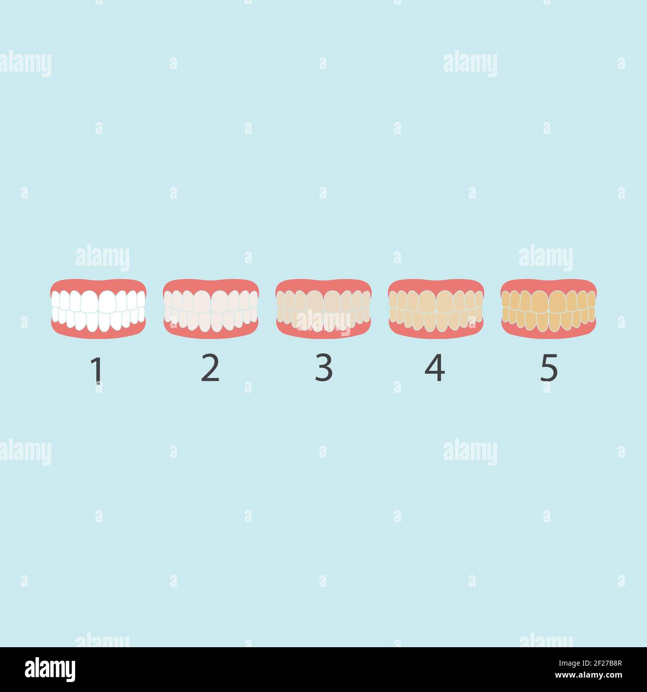 Tooth color palette Stock Vector Images - Alamy