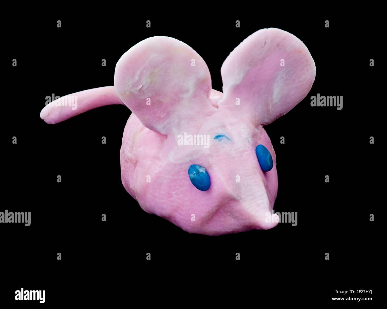 The plasticine mouse. Creativity of children from preschool age Stock Photo