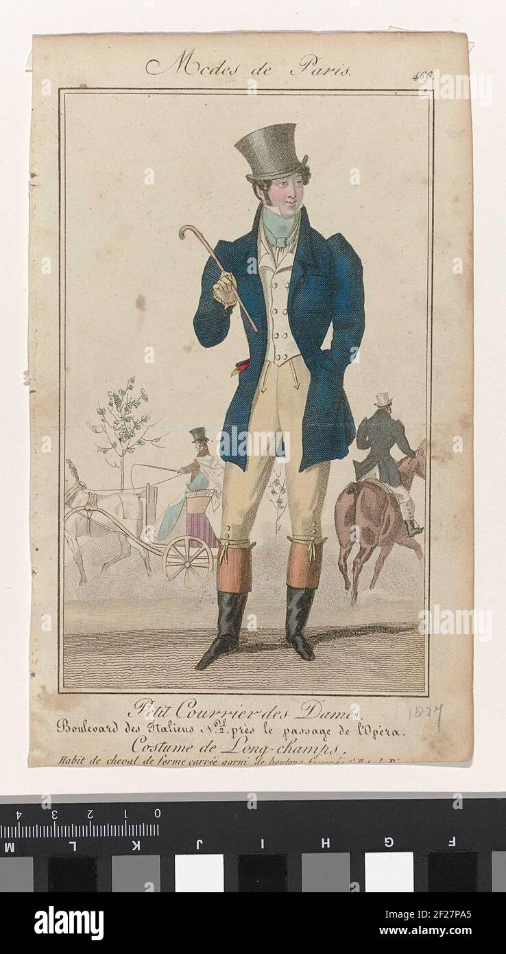 Petit Courrier des Dames 1827 No. 466 Habit de cheval