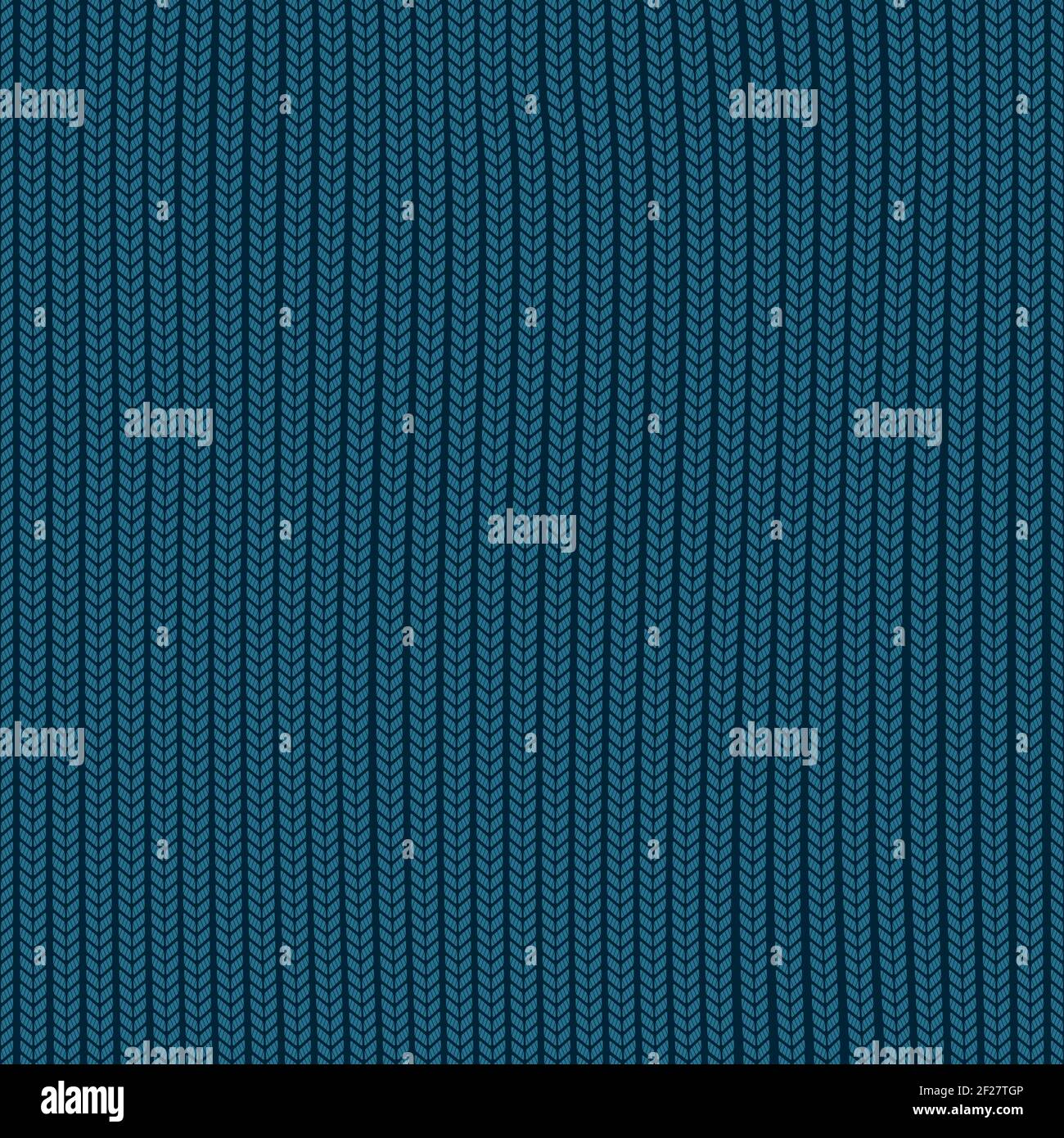Vector Seamless Knitting Pattern on Blue Background Stock Vector Image ...