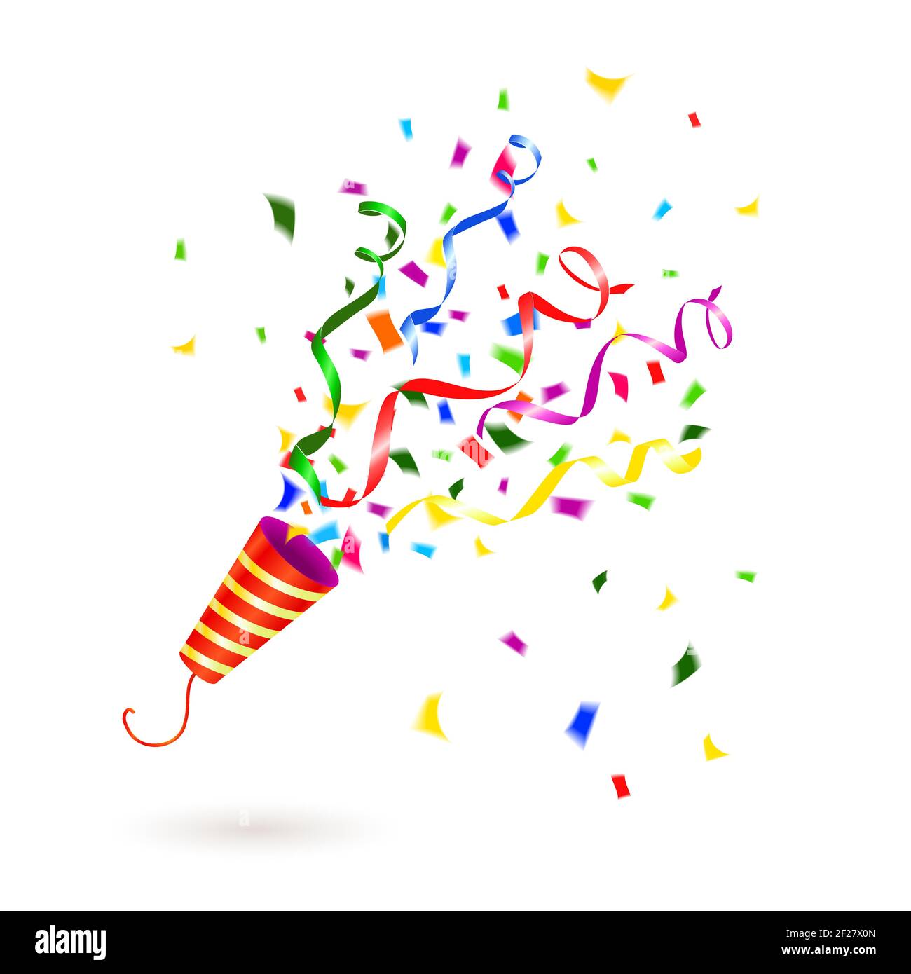 Party popper streamers Stock Vector Images - Alamy