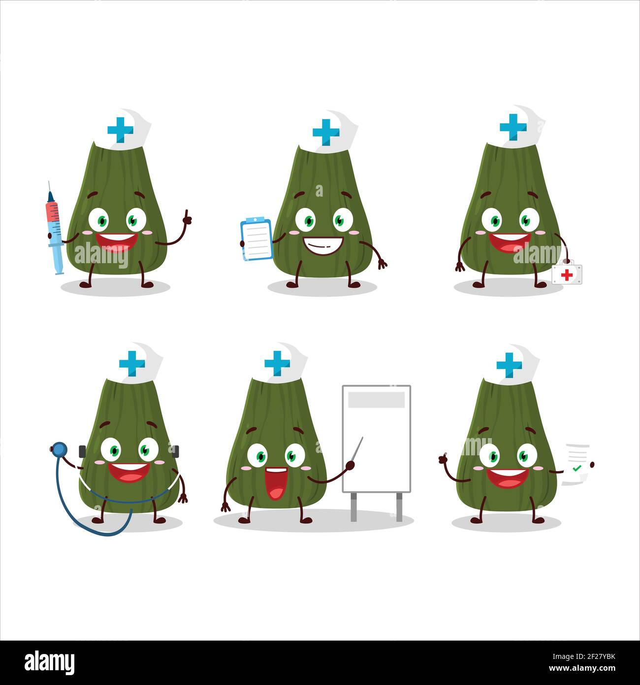 https://c8.alamy.com/comp/2F27YBK/doctor-profession-emoticon-with-squash-cartoon-character-vector-illustration-2F27YBK.jpg