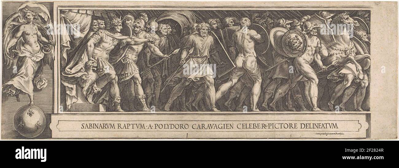 Sabijnse maagdenroof.King Romulus gives his soldiers orders to get the