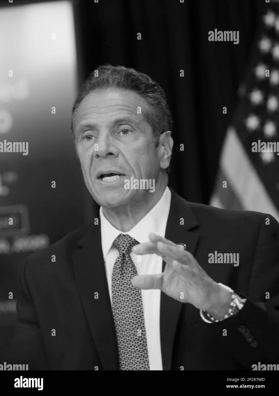 NEW YORK, NY JULY 1 New York Governor Andrew Cuomo holds his daily