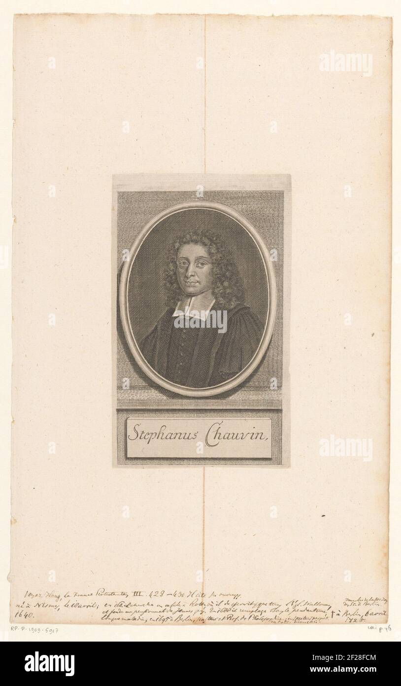 Portret van Étienne Chauvin .. Stock Photo
