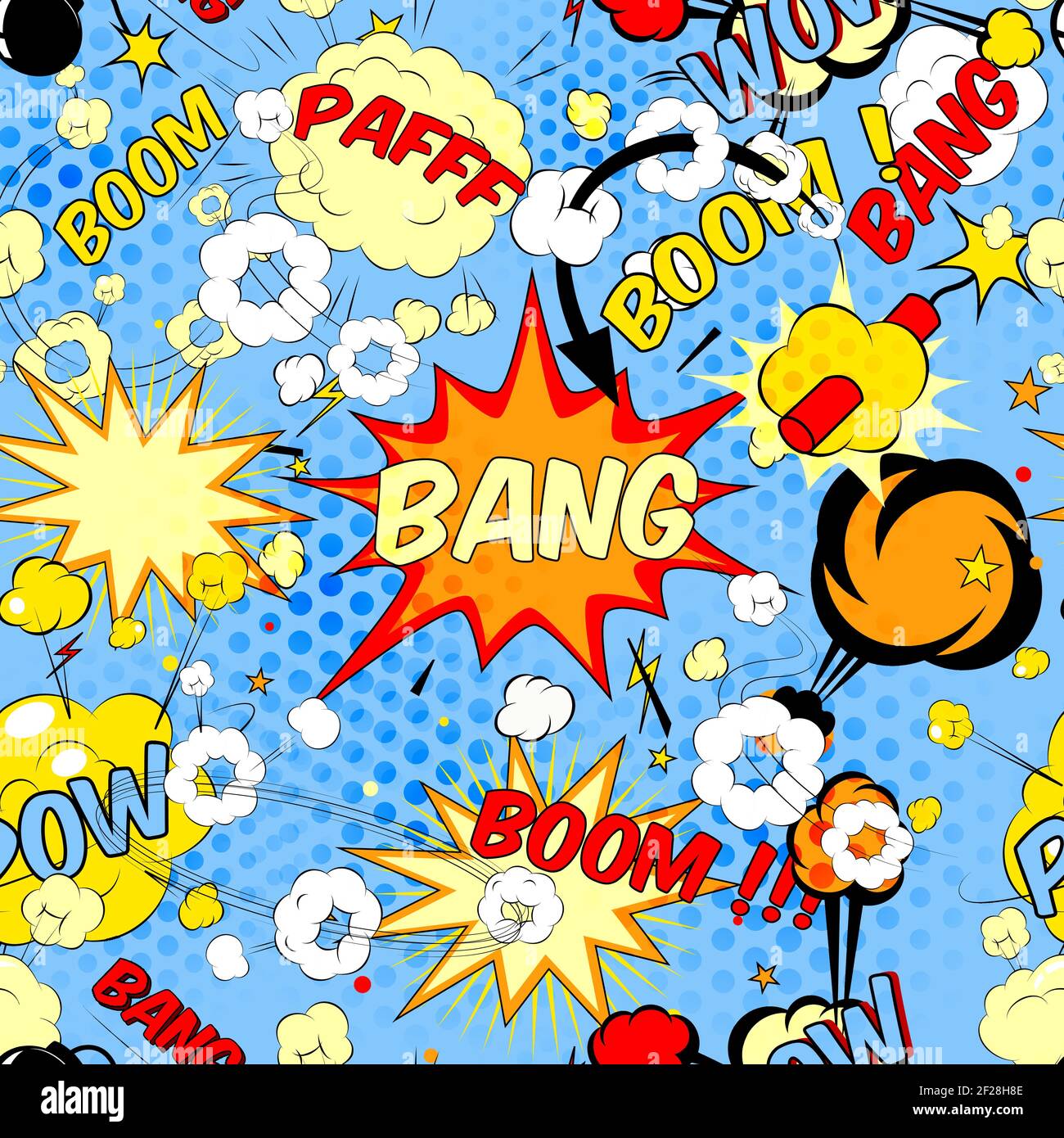 Seamless pattern background with comic book speech bubbles vector illustration Stock Vector