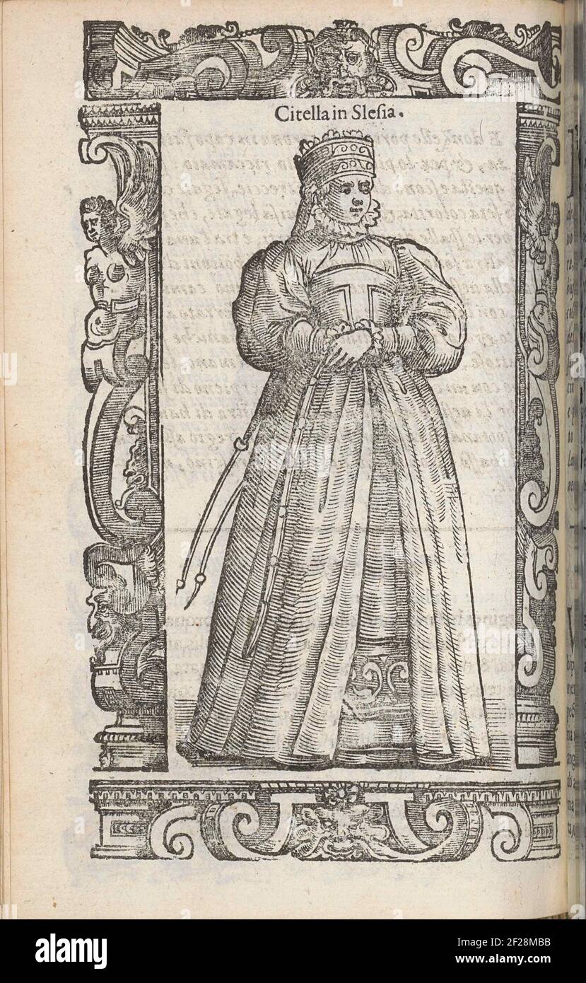 Citella in Slesia; Ongetrouwde jonge vrouw uit Sileziè; Habiti antichi ...