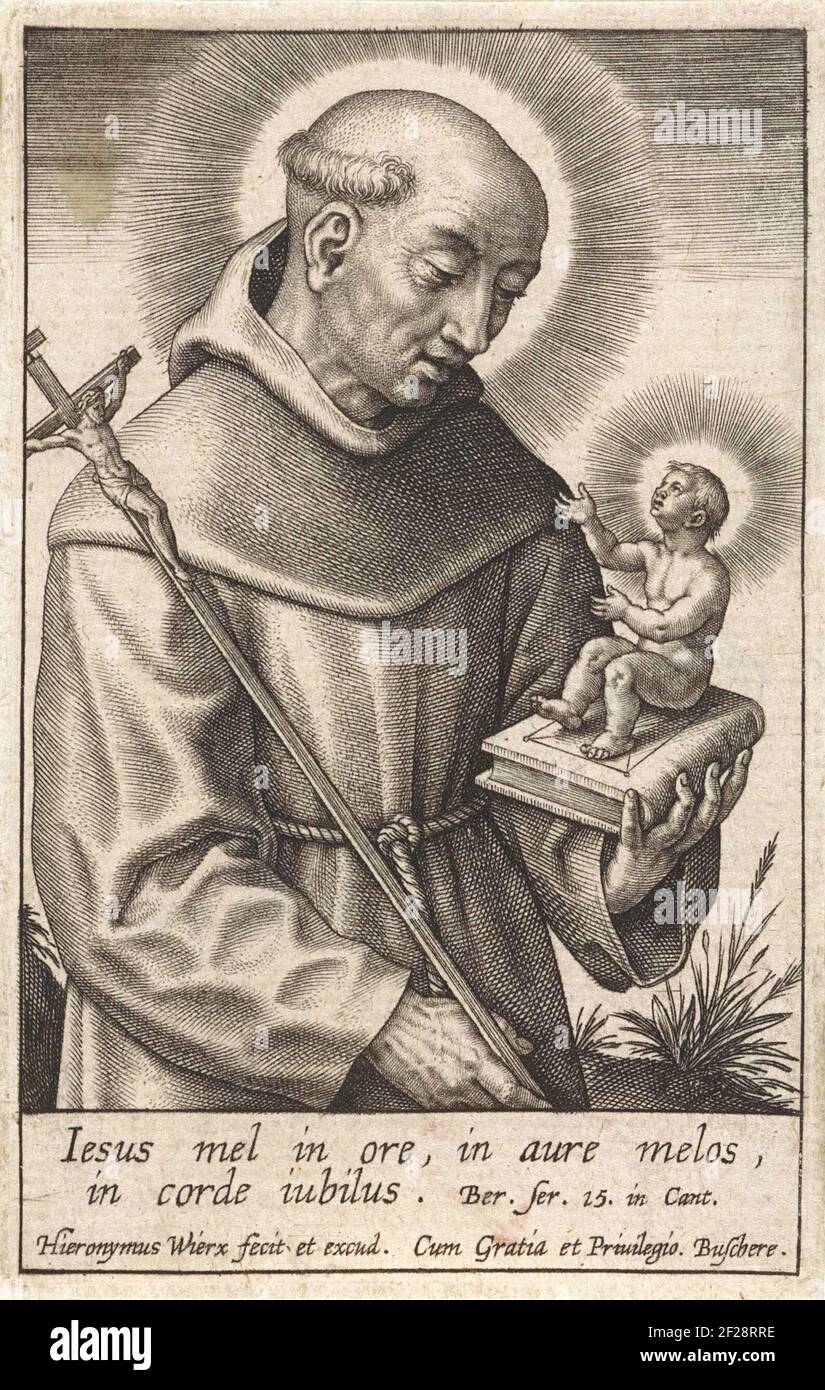 H. Antonius van Padua.The sacred Antonius of Padua in monk trij. The ...