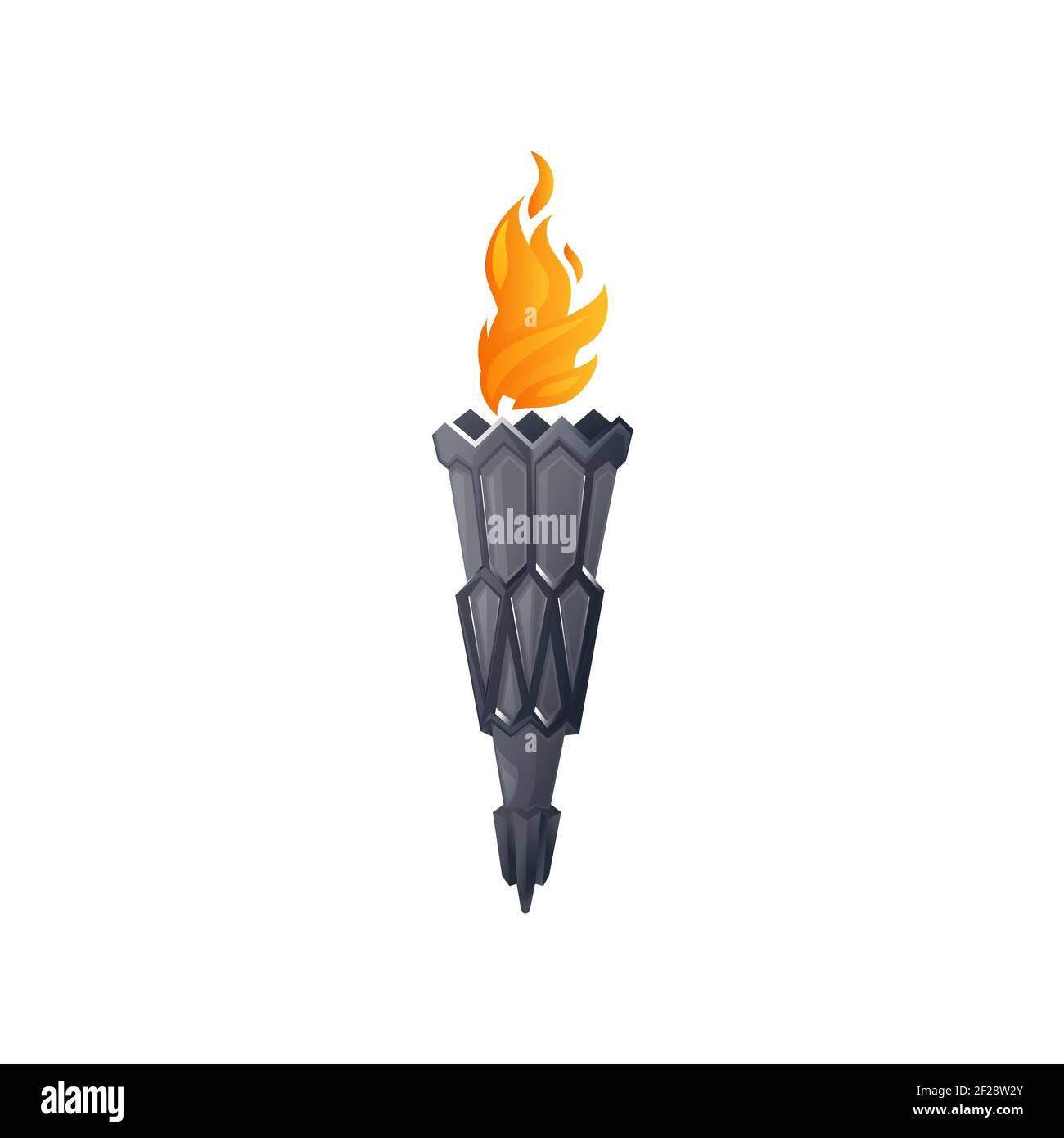 Torch fire flame, Medieval burning lantern, vector icon. Torch in stone  pipe stick, fire lantern or burning flambeau and torchlight, ancient lamp  and Stock Vector Image & Art - Alamy