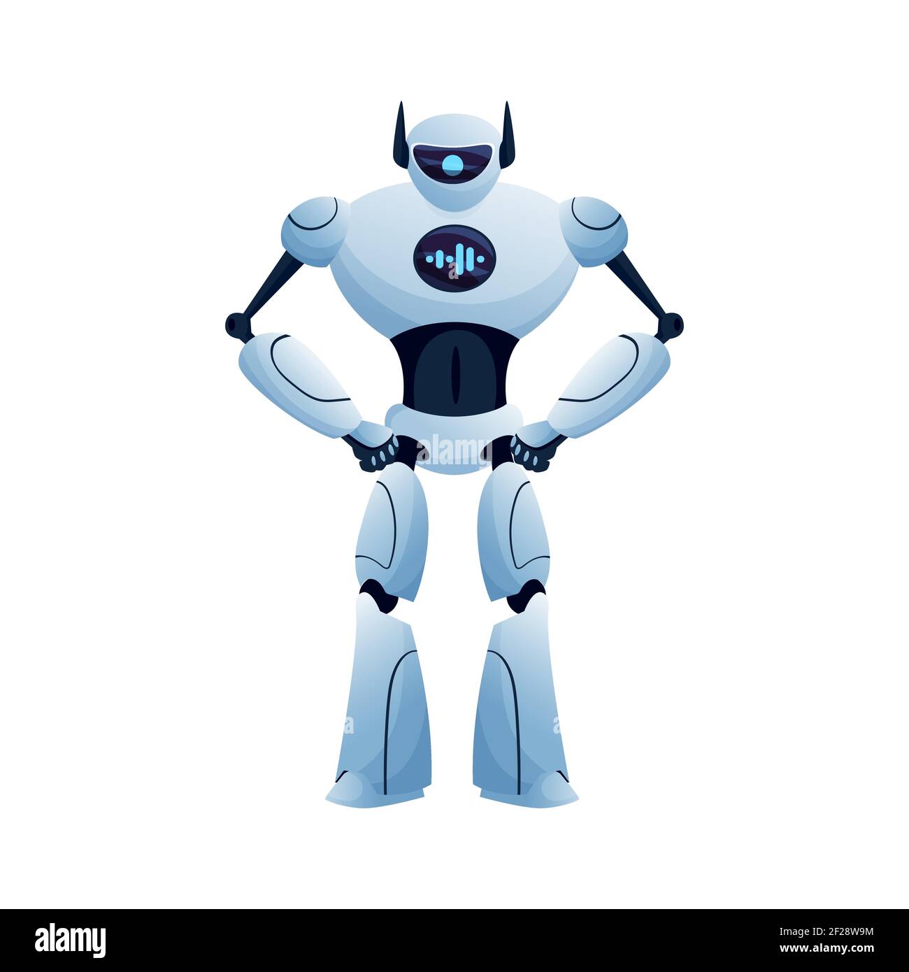 Giant robot isolated Royalty Free Vector Image
