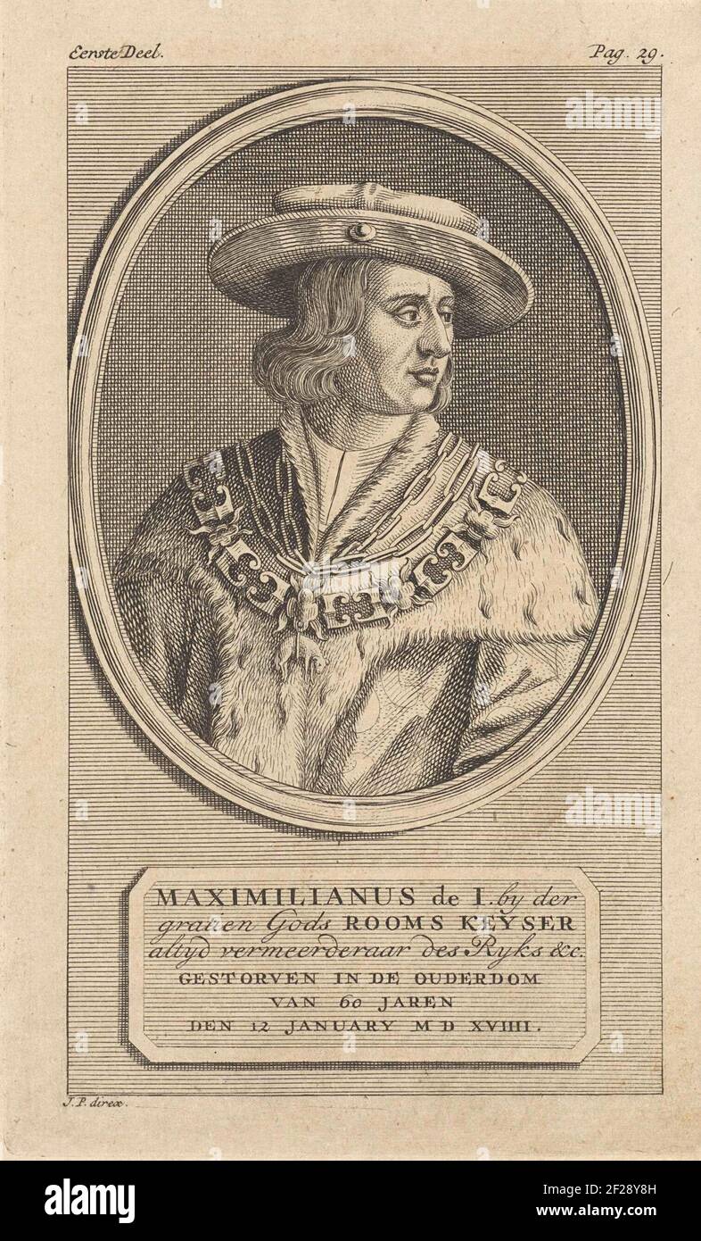 Portret van Maximiliaan I van Habsburg, RoomsDuits keizer.Portrait of