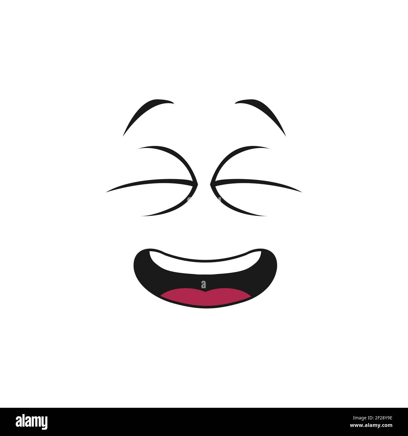 Giggling face Stock Vector Images - Alamy