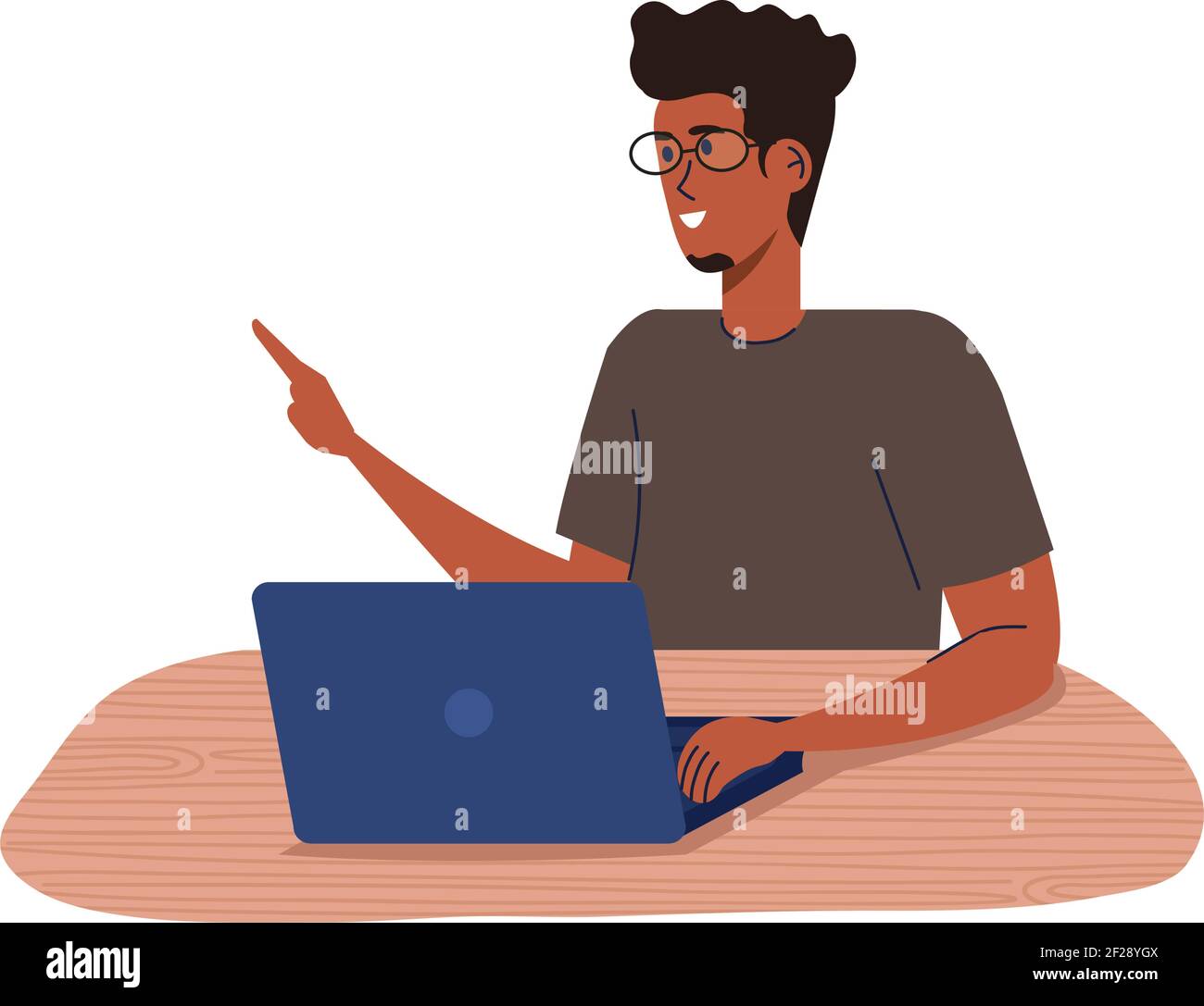 afro man working Stock Vector Image & Art - Alamy