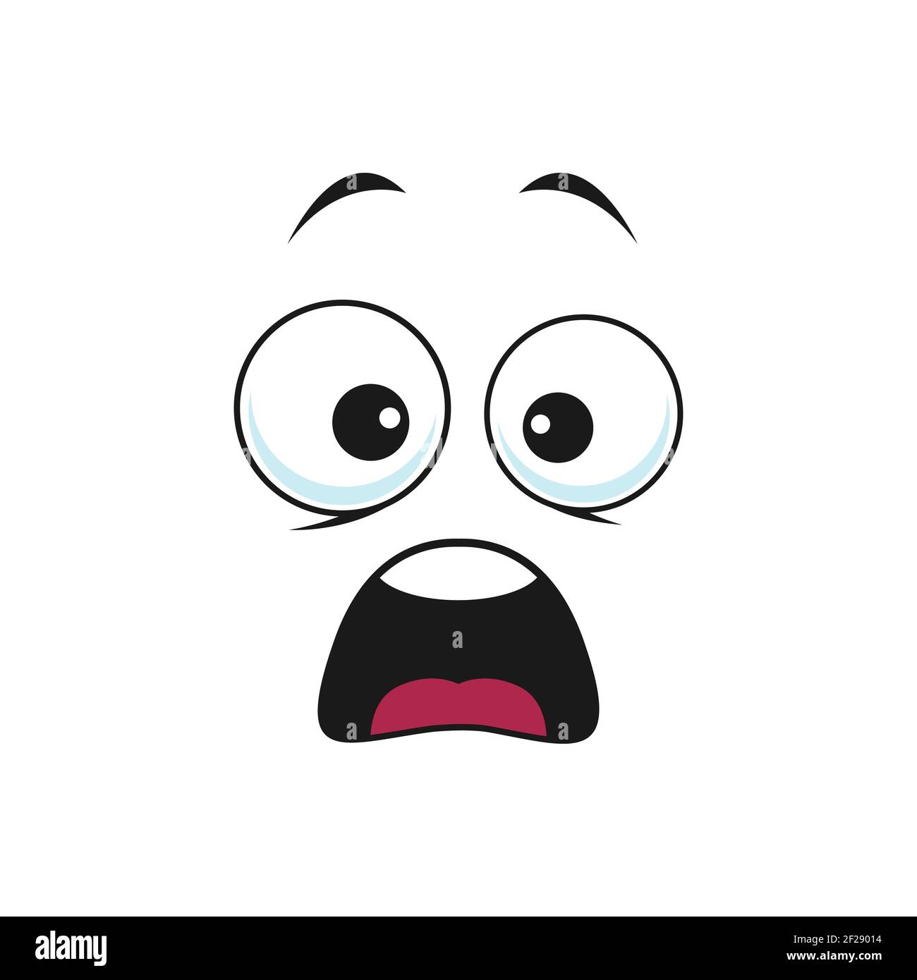Terrified or frightened emoticon, emoji with shocked facial expression  isolated icon. Vector scared or surprised smiley, afraid or horrified.  Worried Stock Vector Image & Art - Alamy