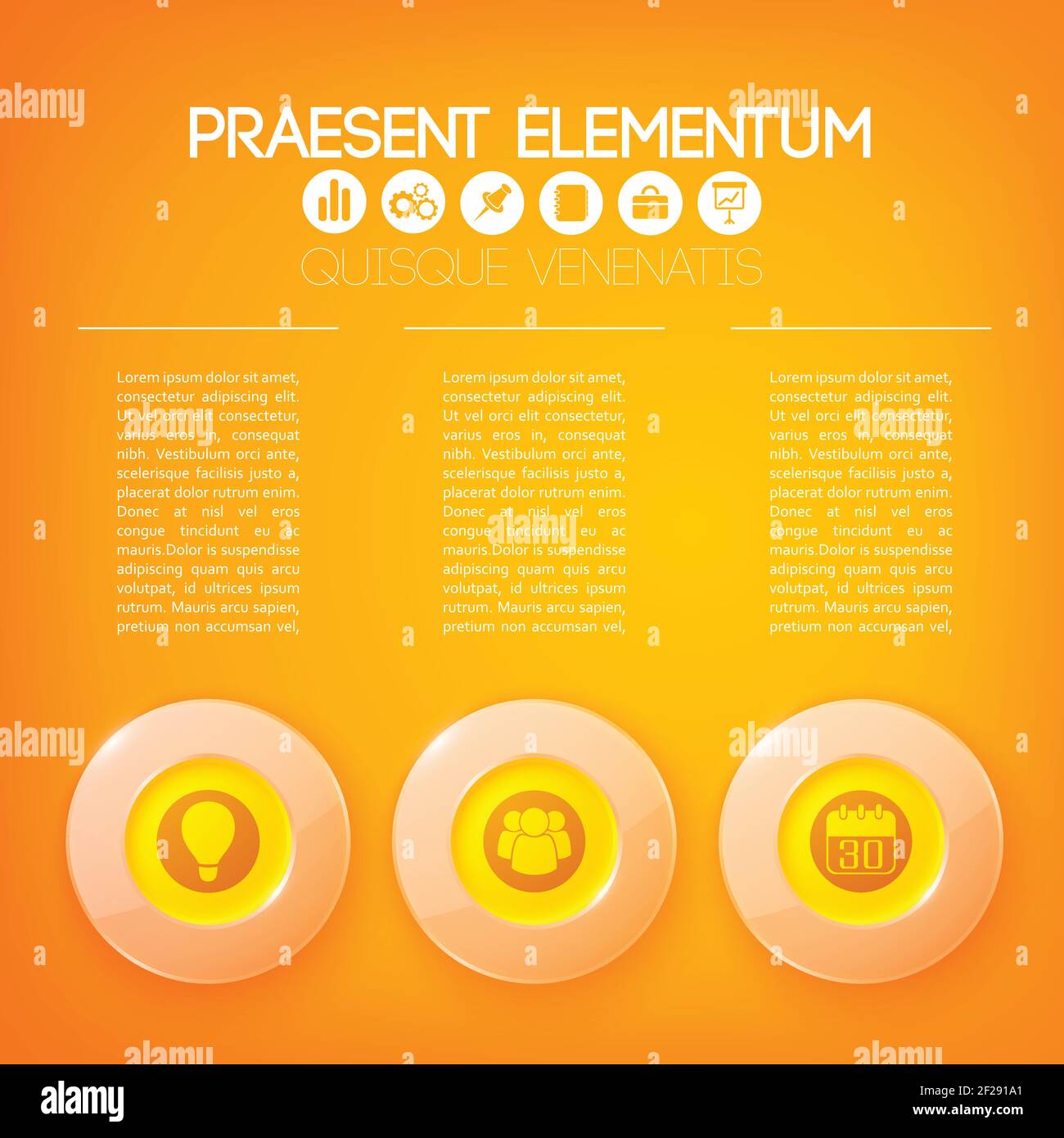 Circle infographics three elements hi-res stock photography and images ...