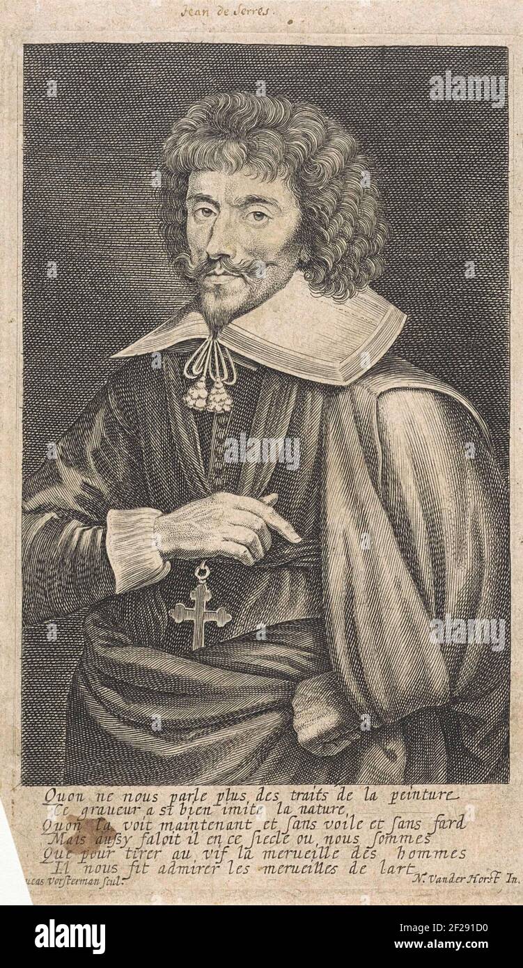 Portret van Jean Puget de la Serre.Portrait of the French Playwright