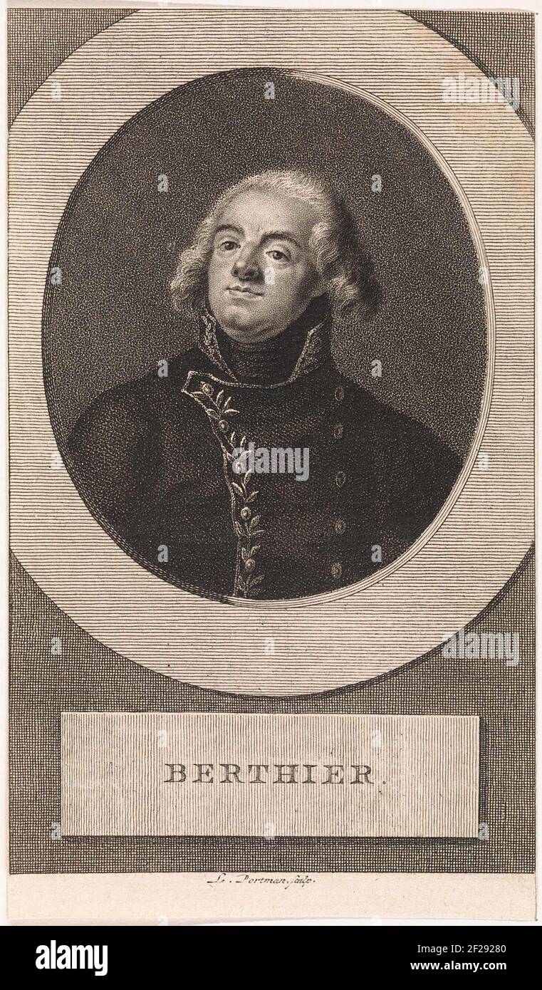Portrait of Louis Alexandre Berthier, Marshal of France .. Stock Photo