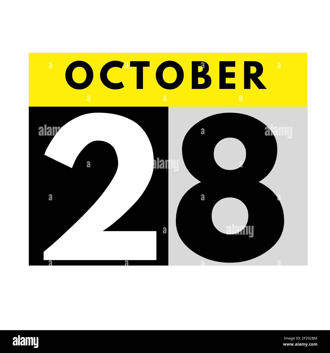 October 28 . flat daily calendar icon .date ,day, month .calendar for ...