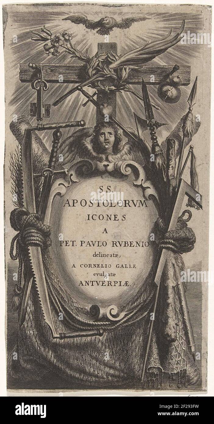 Title print for a series with images of the apostles; S.S. Apostolorum ...