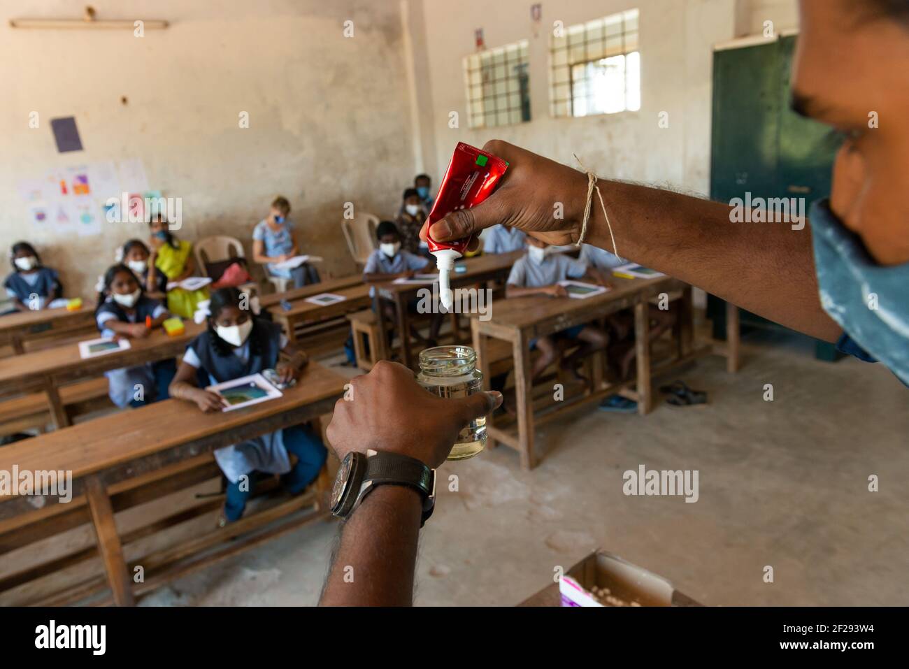 TAMIL NADU, INDIA - March 2021: Educational program about microplastics ...