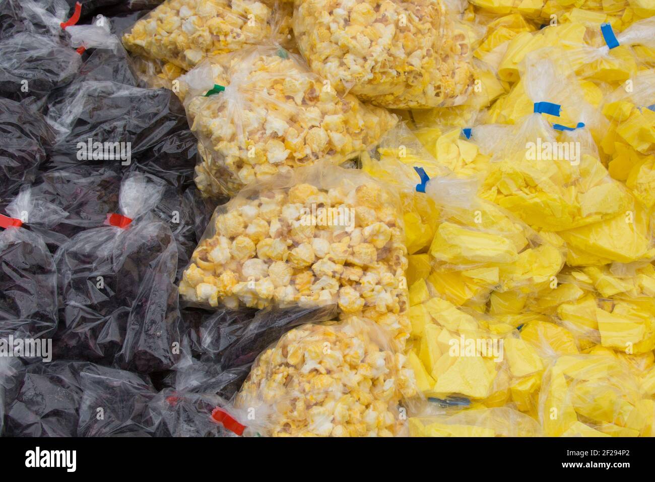 The traditional delicacies of dulse (purple seaweed), popcorn, and