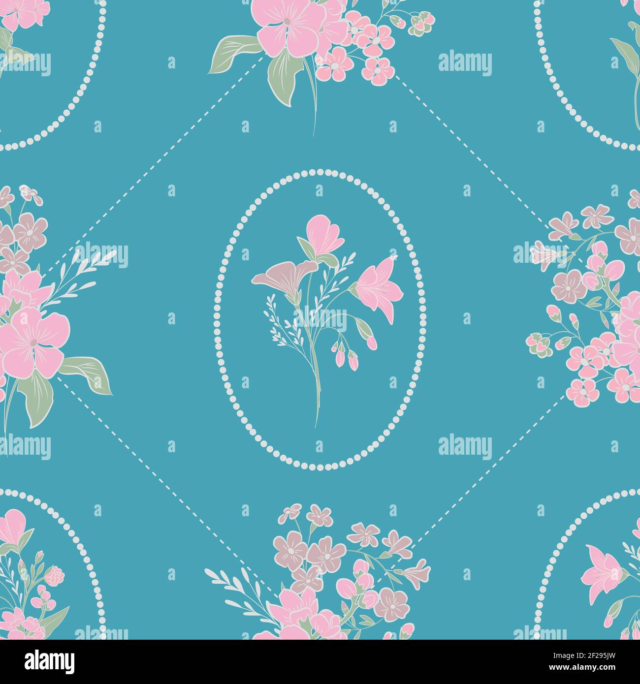 Classic wallpaper vintage flower pattern background Stock Vector Image
