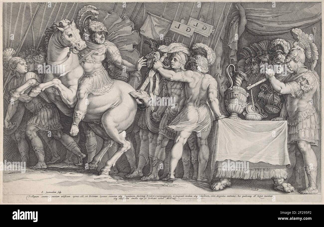 Marcus Furius Camillus arriveert in Rome.Marcus Furius Camillus arrives ...