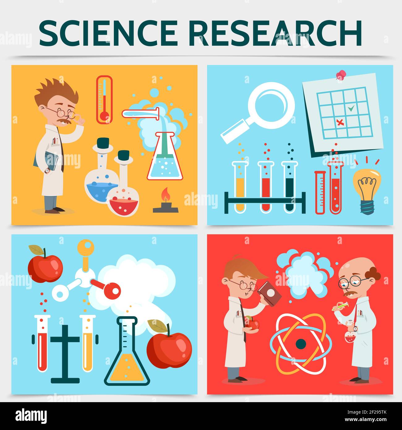 Research monitoring scientist Stock Vector Images Alamy