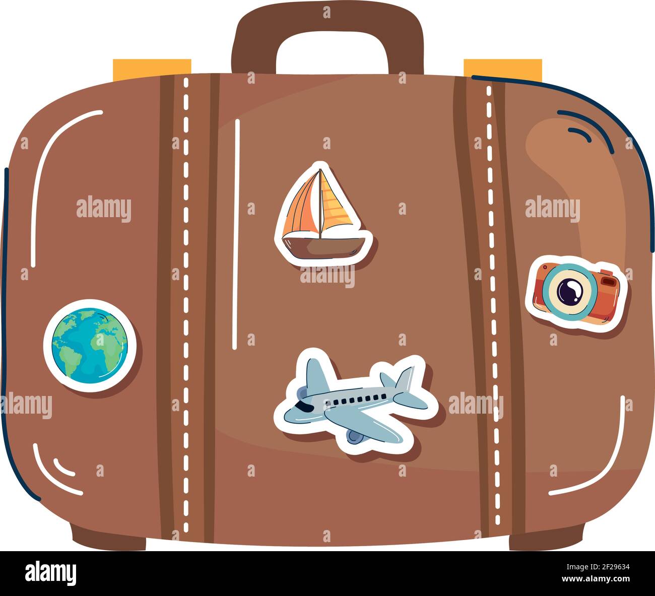 Suitcase stickers travel Stock Vector Images Alamy