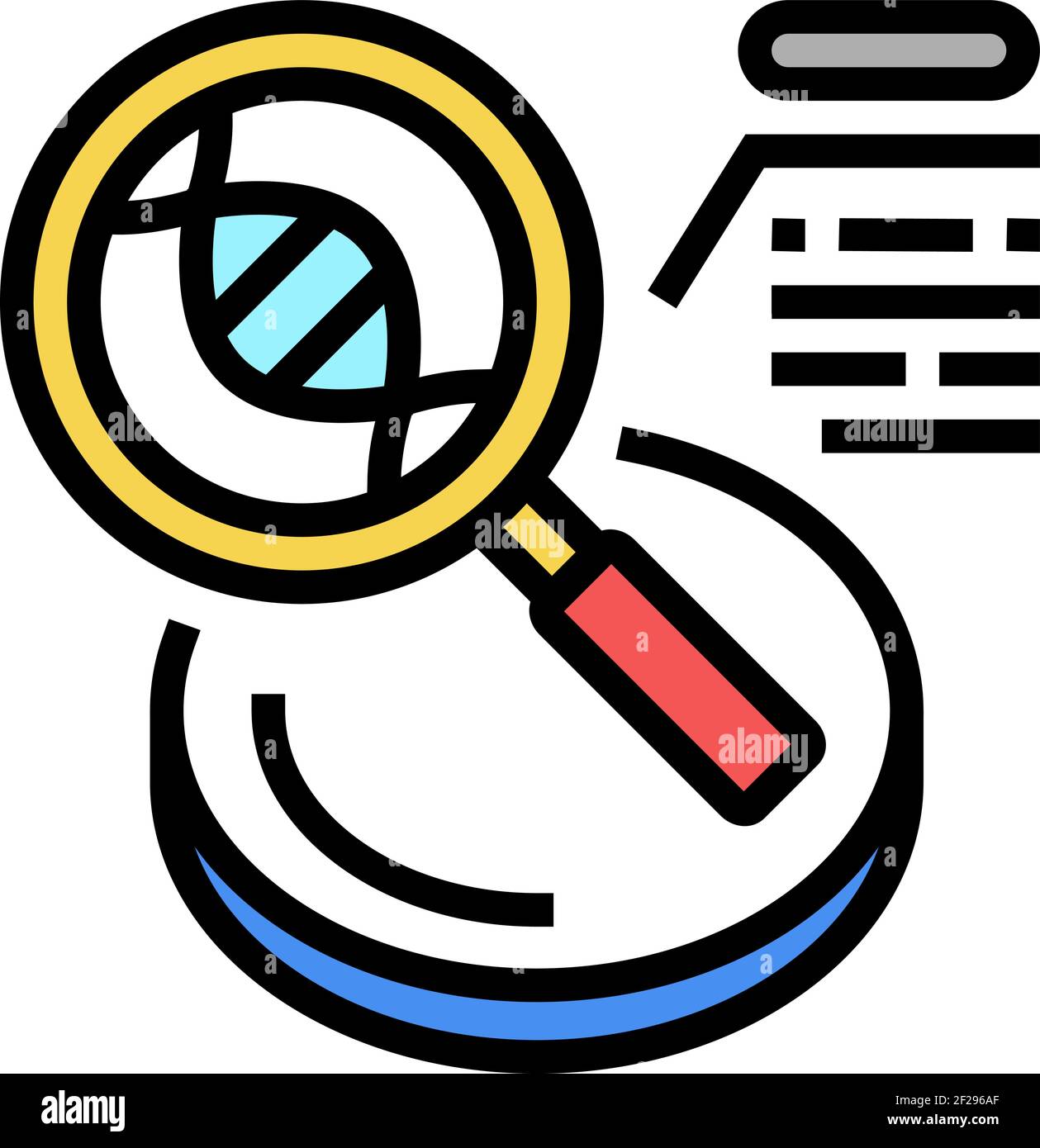 researching genetic molecule color icon vector illustration Stock ...